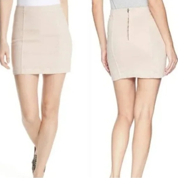 FREE PEOPLE MODERN FEMME KHAKI MINI SKIRT TRENDING BRAND NEW POPULAR BRAND - Picture 7 of 7